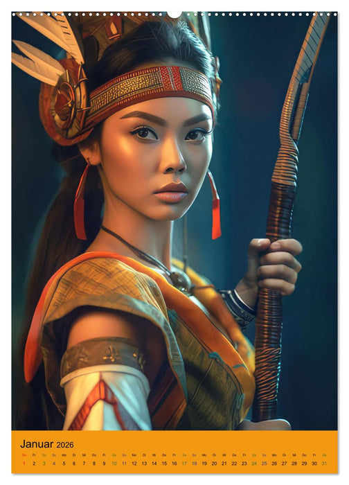 Pfeil und Bogen Amazonen Fantasien (CALVENDO Wandkalender 2026)