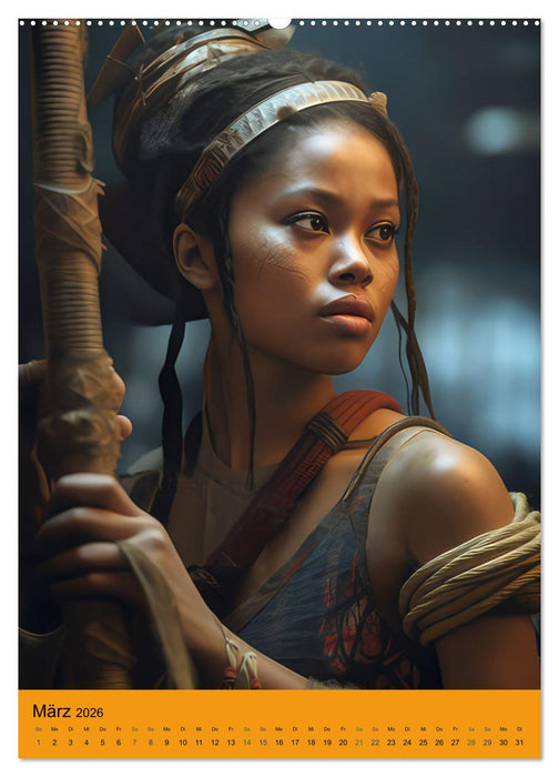 Pfeil und Bogen Amazonen Fantasien (CALVENDO Wandkalender 2026)