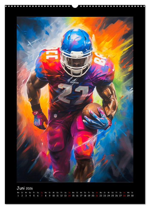 American Football. Paintings (CALVENDO Premium Wandkalender 2026)