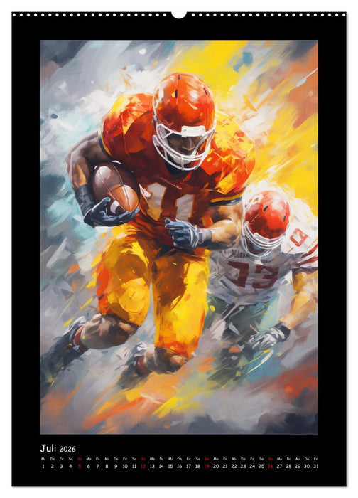 American Football. Paintings (CALVENDO Premium Wandkalender 2026)
