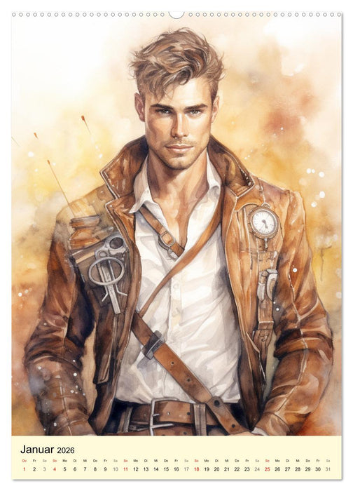 Steampunk Boys. Verwegene Männlichkeit (CALVENDO Wandkalender 2026)