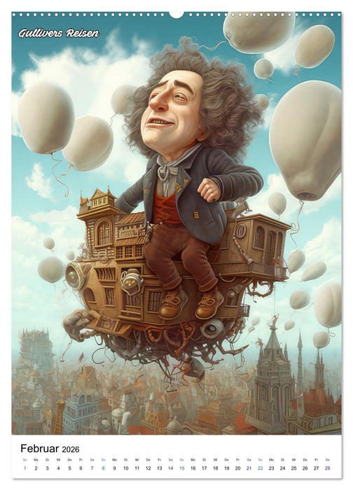 Weltliteratur visualisiert (CALVENDO Premium Wandkalender 2026)