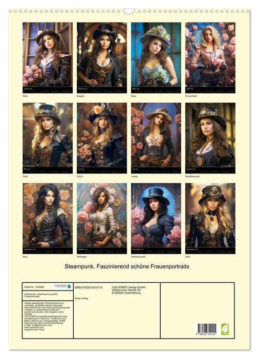 Steampunk. Faszinierend schöne Frauenportraits (CALVENDO Wandkalender 2026)