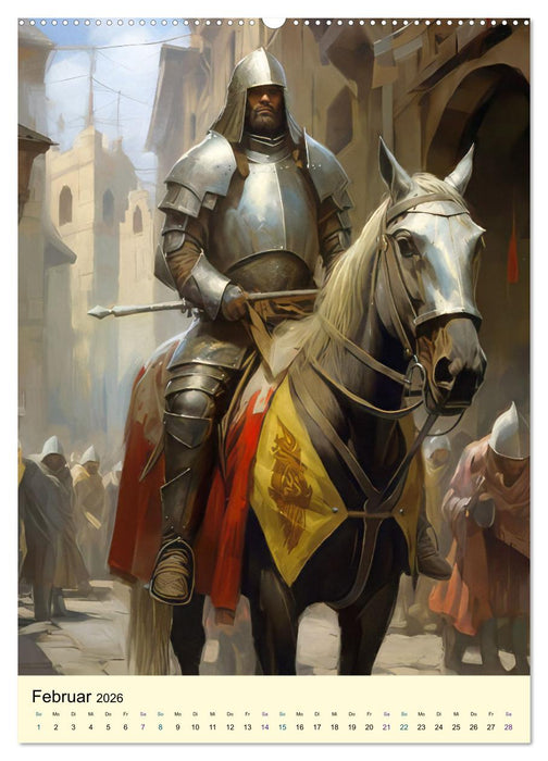 Drachen Ritter Burgen (CALVENDO Premium Wandkalender 2026)
