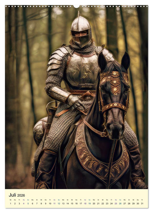 Drachen Ritter Burgen (CALVENDO Premium Wandkalender 2026)