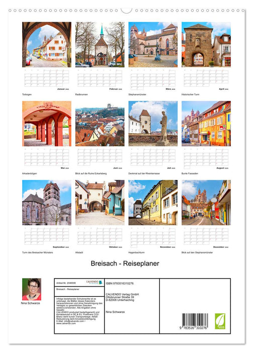 Breisach - Reiseplaner (CALVENDO Premium Wandkalender 2026)
