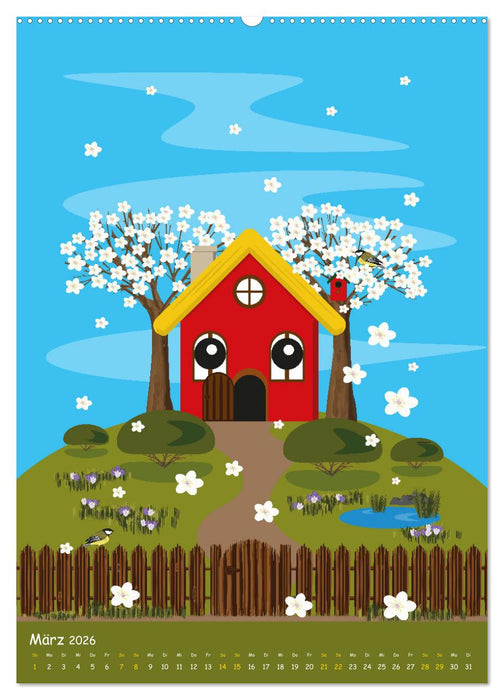 Häuschens Jahreszeiten-Abenteuer (CALVENDO Wandkalender 2026)