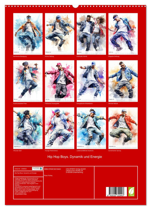 Hip Hop Boys. Dynamik und Energie (CALVENDO Premium Wandkalender 2026)