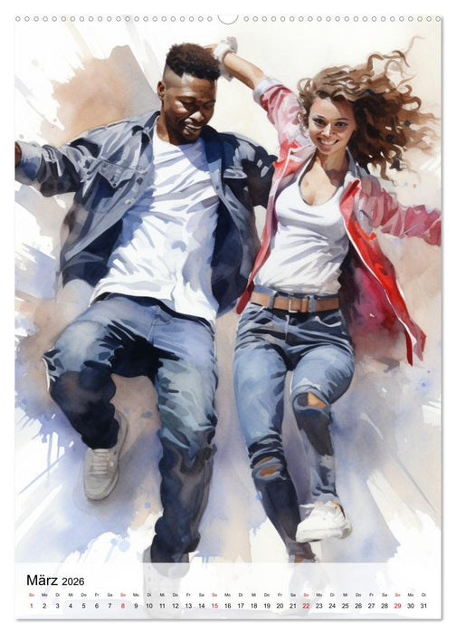 Hip Hop Boys. Dynamik und Energie (CALVENDO Premium Wandkalender 2026)