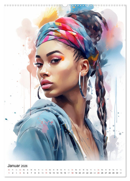 Hip Hop Girls. Rhythmic Expressions (CALVENDO Premium Wandkalender 2026)