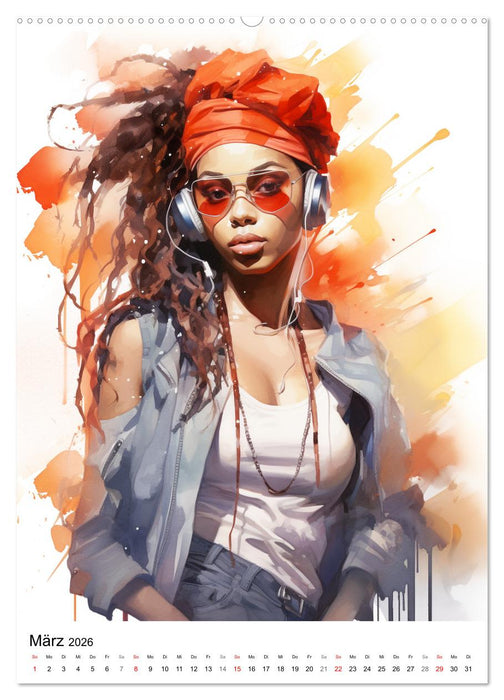 Hip Hop Girls. Rhythmic Expressions (CALVENDO Premium Wandkalender 2026)