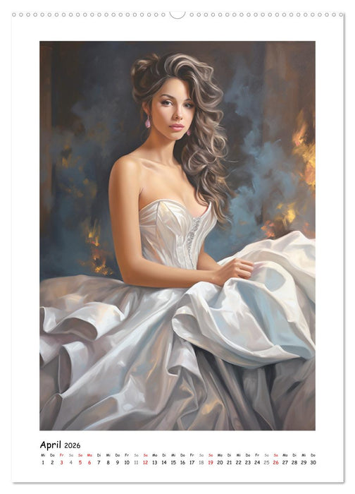 Eleganz im Glanz. Zauberhaft im Abendkleid (CALVENDO Premium Wandkalender 2026)
