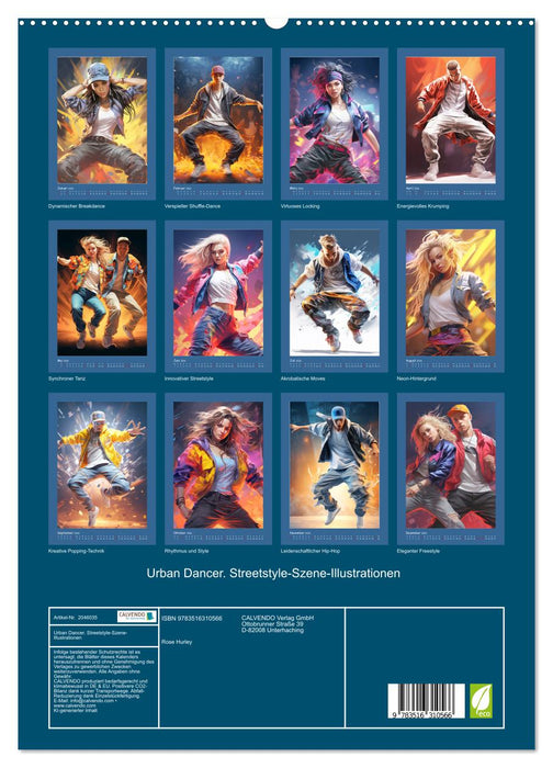 Urban Dancer. Streetstyle-Szene-Illustrationen (CALVENDO Premium Wandkalender 2026)