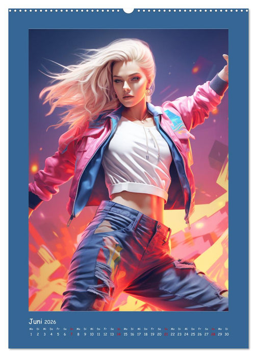 Urban Dancer. Streetstyle-Szene-Illustrationen (CALVENDO Premium Wandkalender 2026)