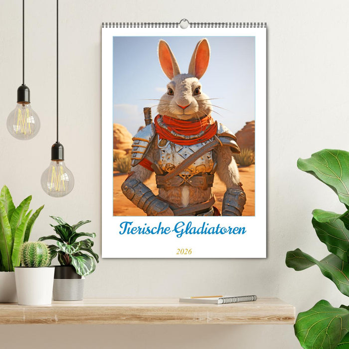 Tierische Gladiatoren (CALVENDO Wandkalender 2026)