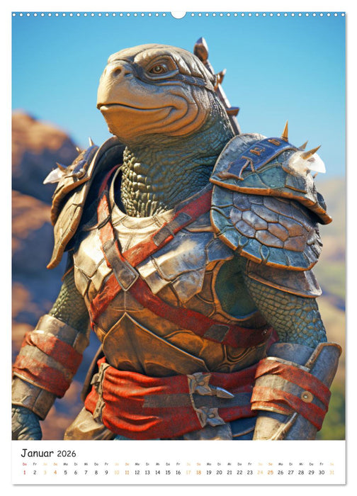 Tierische Gladiatoren (CALVENDO Wandkalender 2026)