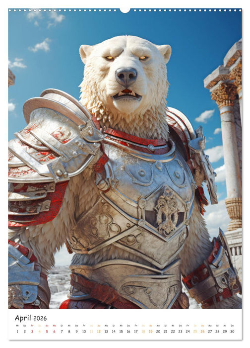 Tierische Gladiatoren (CALVENDO Wandkalender 2026)