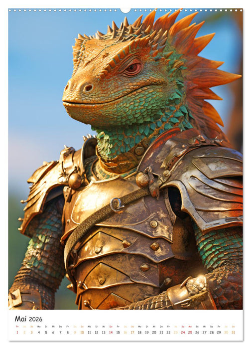 Tierische Gladiatoren (CALVENDO Wandkalender 2026)