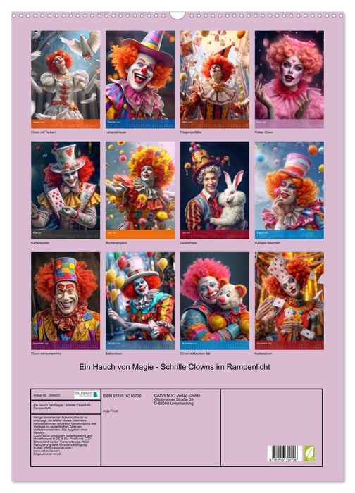 Ein Hauch von Magie - Schrille Clowns im Rampenlicht (CALVENDO Wandkalender 2026)