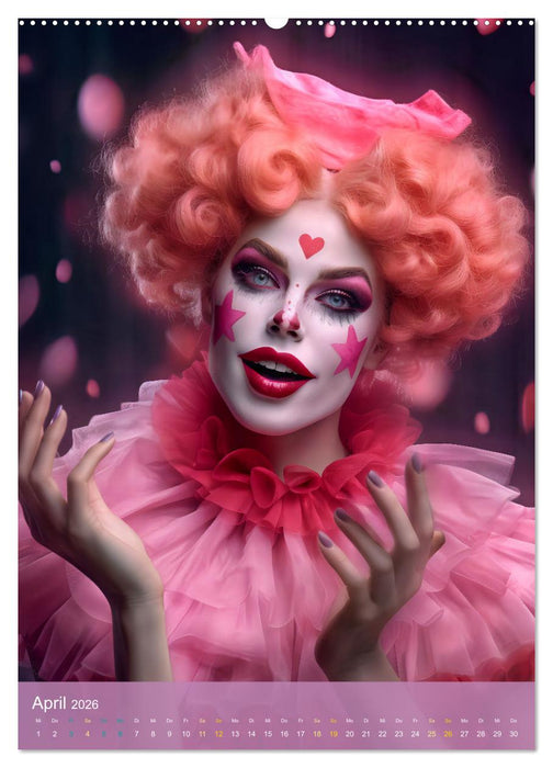 Ein Hauch von Magie - Schrille Clowns im Rampenlicht (CALVENDO Wandkalender 2026)