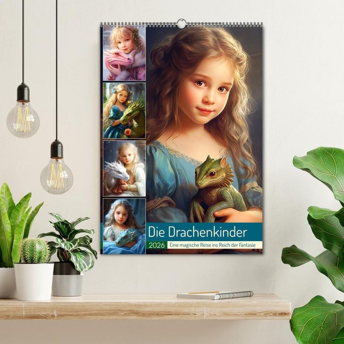 Die Drachenkinder. Eine magische Reise ins Reich der Fantasie (CALVENDO Wandkalender 2026)