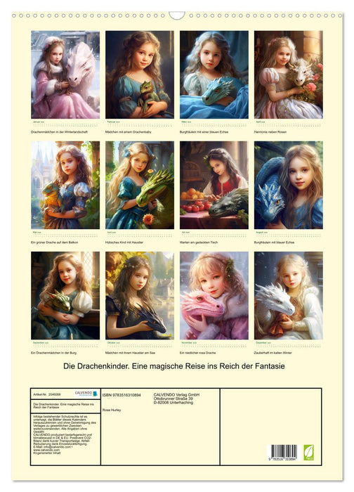 Die Drachenkinder. Eine magische Reise ins Reich der Fantasie (CALVENDO Wandkalender 2026)
