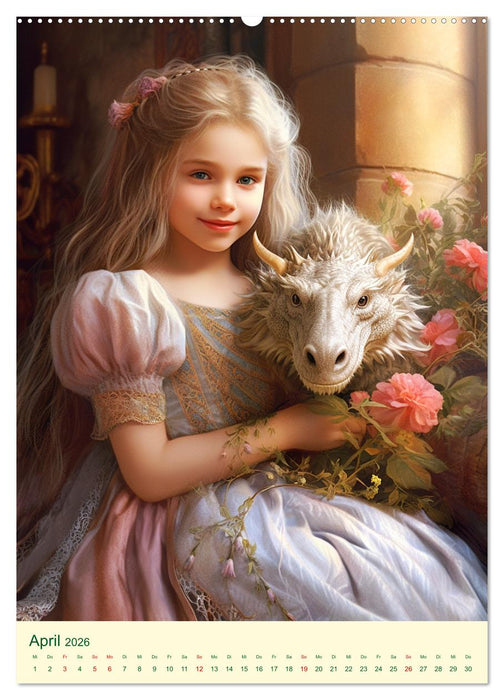 Die Drachenkinder. Eine magische Reise ins Reich der Fantasie (CALVENDO Wandkalender 2026)