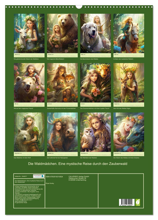 Die Waldmädchen. Eine mystische Reise durch den Zauberwald (CALVENDO Wandkalender 2026)