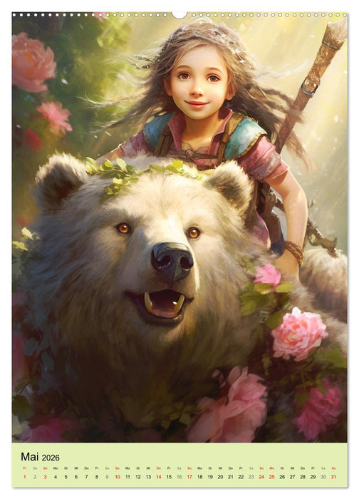 Die Waldmädchen. Eine mystische Reise durch den Zauberwald (CALVENDO Wandkalender 2026)