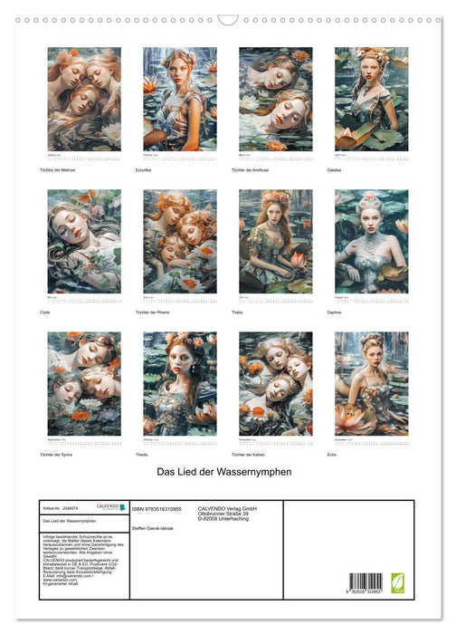 Das Lied der Wassernymphen (CALVENDO Wandkalender 2026)
