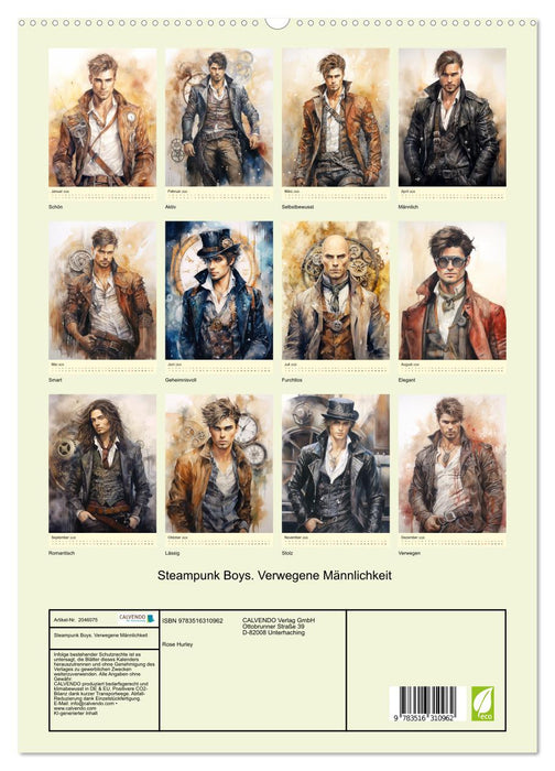 Steampunk Boys. Verwegene Männlichkeit (CALVENDO Premium Wandkalender 2026)