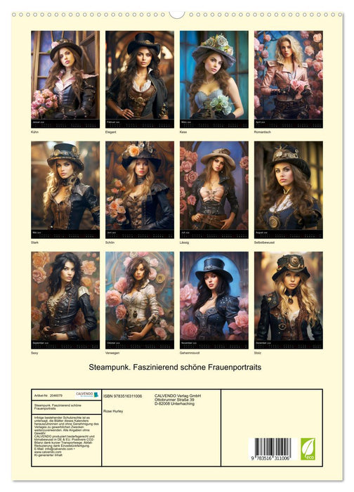 Steampunk. Faszinierend schöne Frauenportraits (CALVENDO Premium Wandkalender 2026)