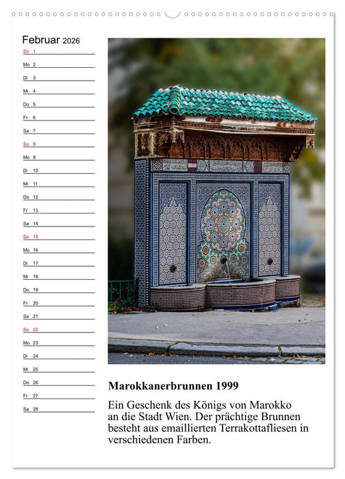 Brunnenkunst in Wien (CALVENDO Premium Wandkalender 2026)