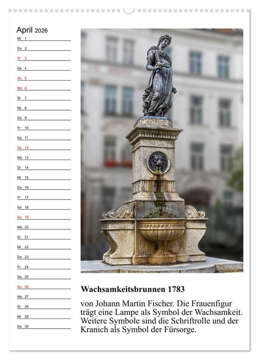Brunnenkunst in Wien (CALVENDO Premium Wandkalender 2026)
