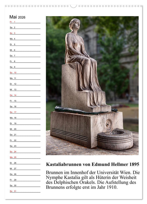 Brunnenkunst in Wien (CALVENDO Premium Wandkalender 2026)