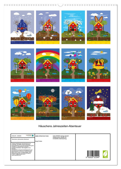 Häuschens Jahreszeiten-Abenteuer (CALVENDO Premium Wandkalender 2026)