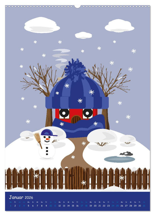 Häuschens Jahreszeiten-Abenteuer (CALVENDO Premium Wandkalender 2026)