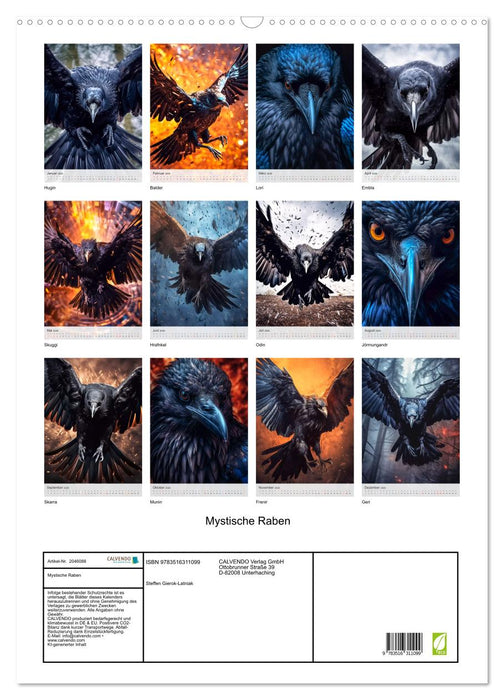 Mystische Raben (CALVENDO Wandkalender 2026)