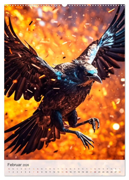 Mystische Raben (CALVENDO Wandkalender 2026)