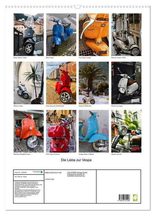 Die Liebe zur Vespa (CALVENDO Wandkalender 2026)
