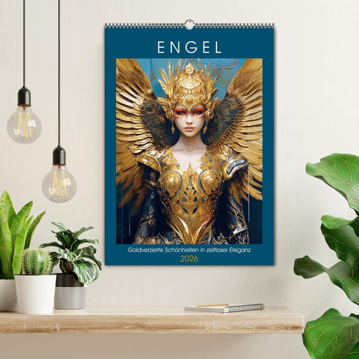 Engel. Goldverzierte Schönheiten in zeitloser Eleganz (CALVENDO Wandkalender 2026)