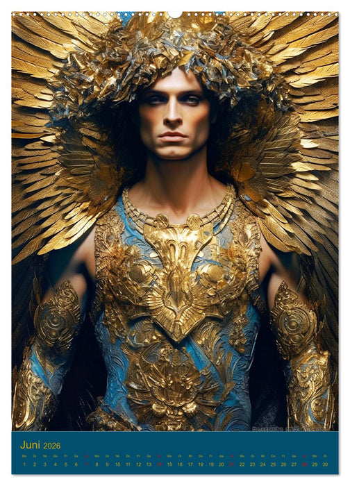Engel. Goldverzierte Schönheiten in zeitloser Eleganz (CALVENDO Wandkalender 2026)