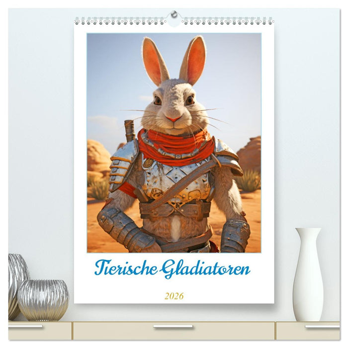 Tierische Gladiatoren (CALVENDO Premium Wandkalender 2026)