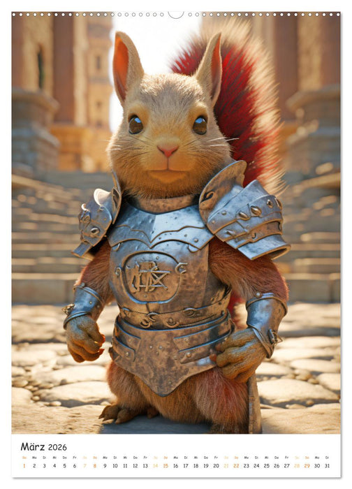 Tierische Gladiatoren (CALVENDO Premium Wandkalender 2026)