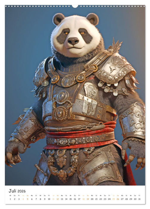 Tierische Gladiatoren (CALVENDO Premium Wandkalender 2026)