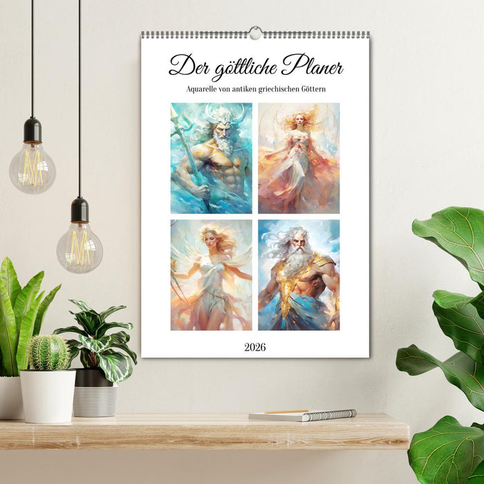 Der göttliche Planer. Aquarelle von antiken griechischen Göttern (CALVENDO Wandkalender 2026)