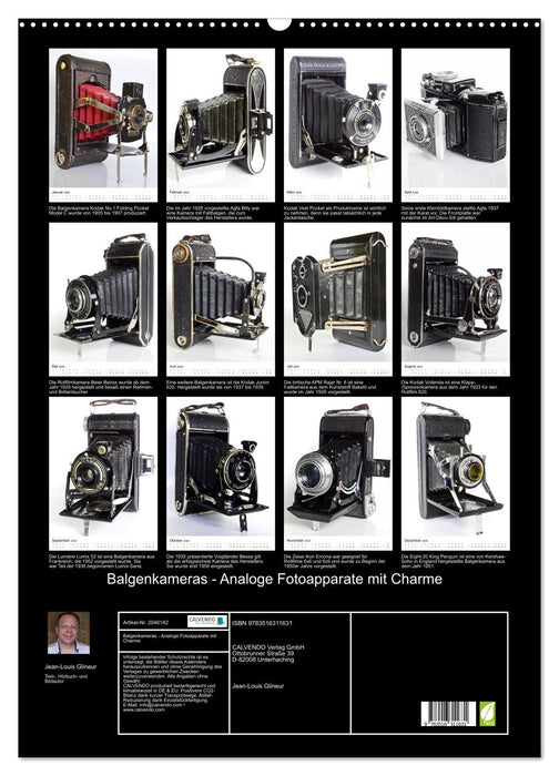 Balgenkameras - Analoge Fotoapparate mit Charme (CALVENDO Wandkalender 2026)