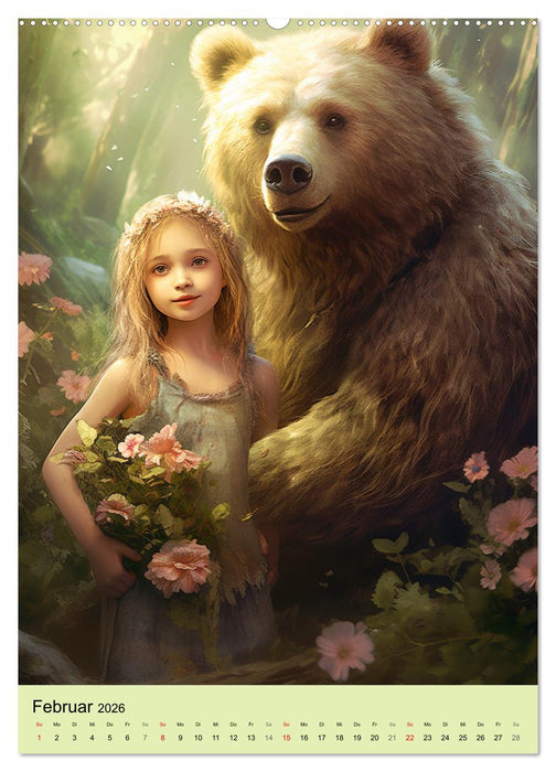 Die Waldmädchen. Eine mystische Reise durch den Zauberwald (CALVENDO Premium Wandkalender 2026)