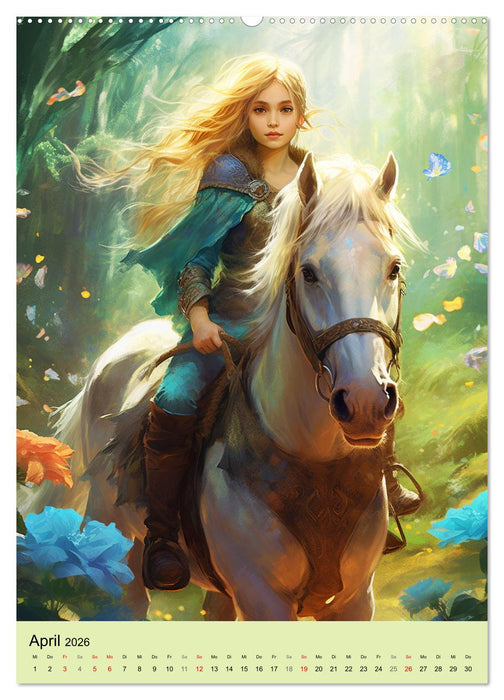 Die Waldmädchen. Eine mystische Reise durch den Zauberwald (CALVENDO Premium Wandkalender 2026)