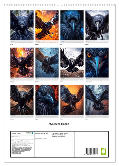 Mystische Raben (CALVENDO Premium Wandkalender 2026)